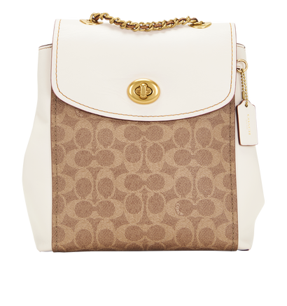 Parker Convertible Backpack, &pound;120, Handbags, Beige/Cream, Canvas/Leather, Front view
